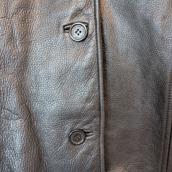 Jones New York Black Genuine Leather Jacket for Women - Picture 12 of 15